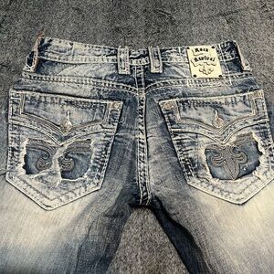 Rock Revival Blue Distressed Jeans